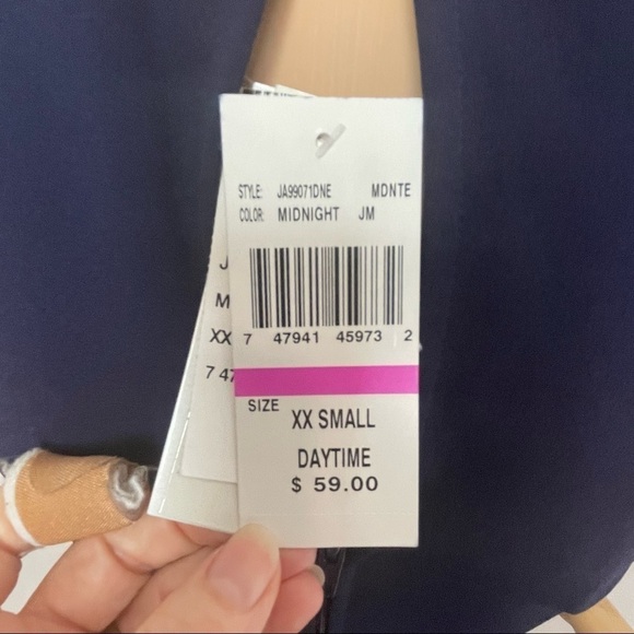 Speechless Mini Dress NWT Lace Cap Sleeves Blue XXS - Picture 10 of 16